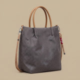 Bolso Tote con Patrón de Cuadros