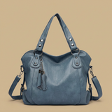 Bolso Tote para Mujeres con Cuero Tachonado y Borlas