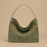 Bolso Hobo de Textura de Ante Tejido