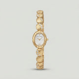 Reloj de acero dorado elegante