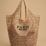 Bolsa Tote de Paja Tejida