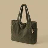 Bolsa Tote con Textura de Pana