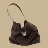 Bolso Hobo con Acabado de Ante