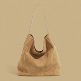 Bolso Hobo con Acabado de Ante