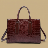 Bolso Tote con Acabado en Relieve de Cocodrilo