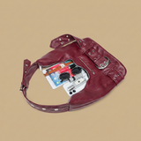 Bolso de Hombro con Cinturón de Ojetes