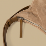 Bolso Hobo con Textura de Ante