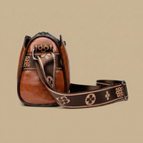 Bolso Bandolera de Cuero Estructurado con Solapa
