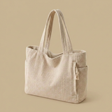 Bolsa Tote con Textura de Pana