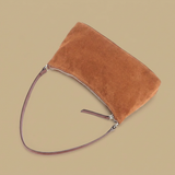 Bolso de Hombro con Acabado de Ante