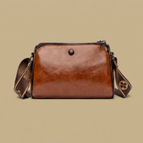 Bolso Bandolera de Cuero Estructurado con Solapa