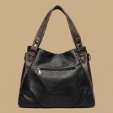 Bolso de Hombro con Costuras en Contraste
