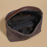 Bolso Hobo de Textura de Ante Tejido
