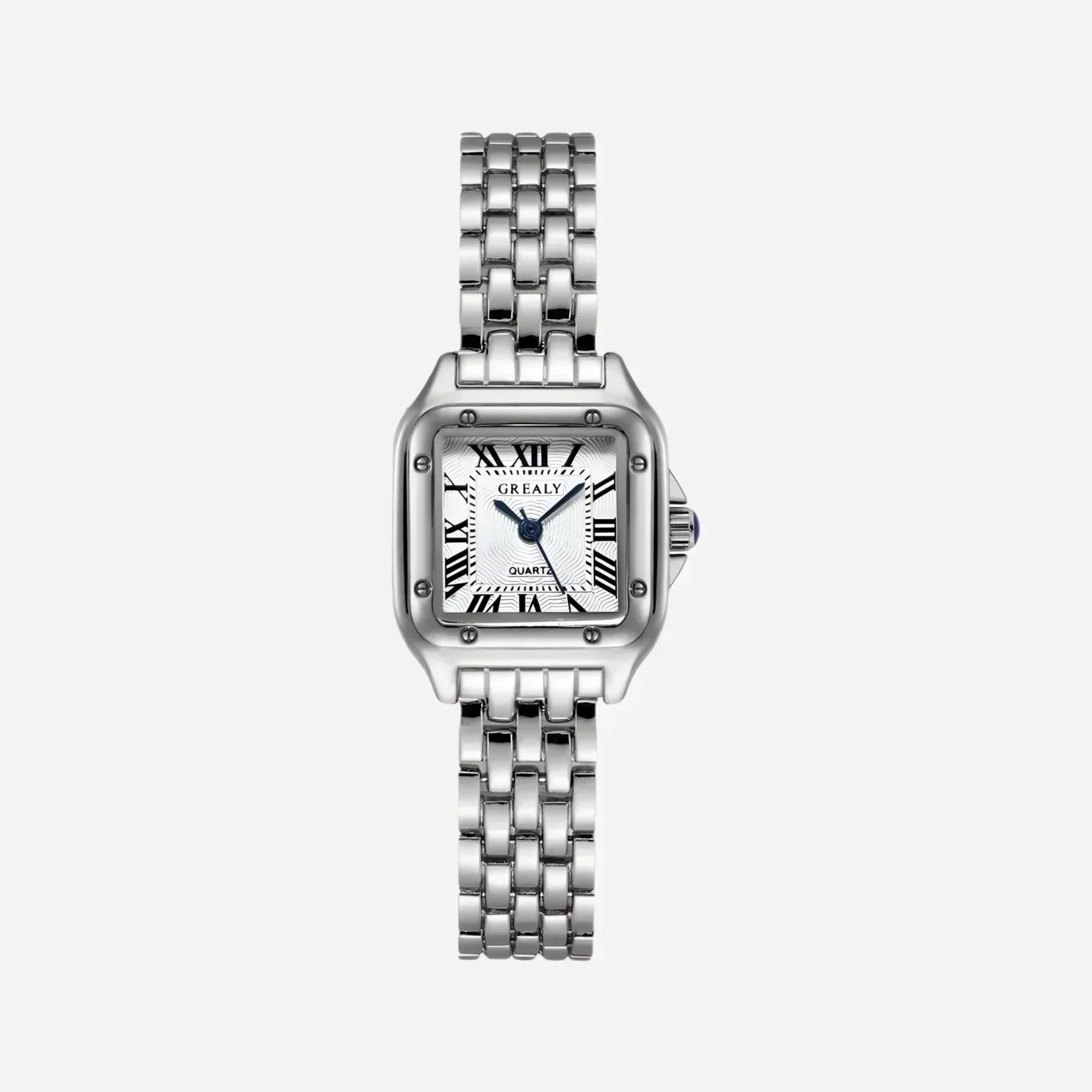 Reloj de acero inoxidable rectangular